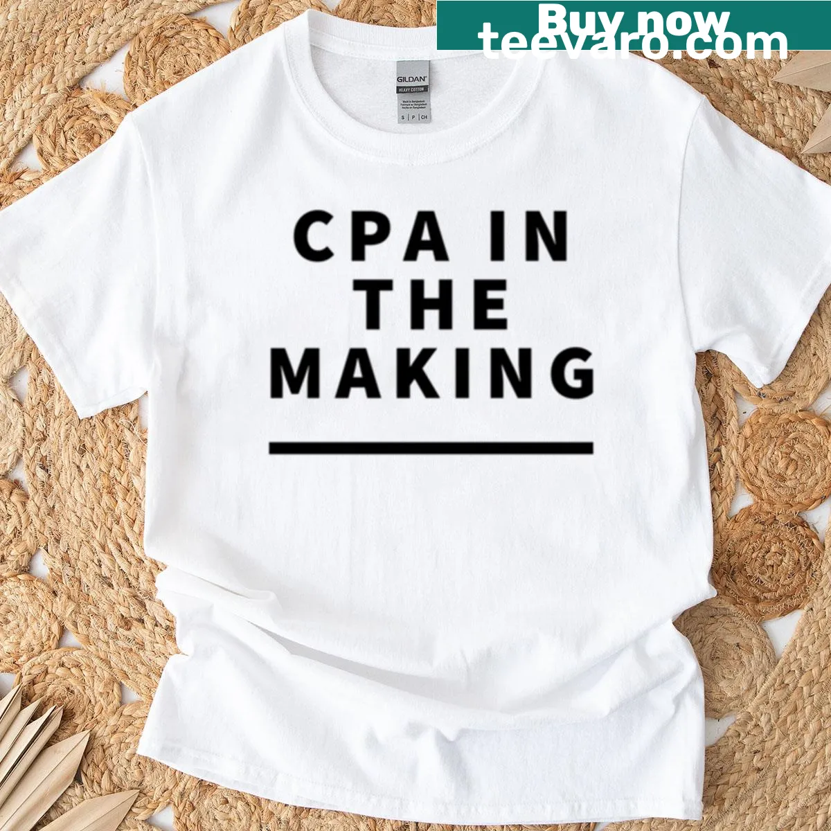 Stylish T-shirt with text design for future CPAs — on a men's t-shirt