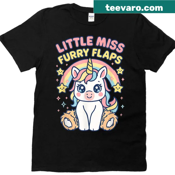 Funny t-shirt for women featuring 'Cringey Furry Flaps' text
