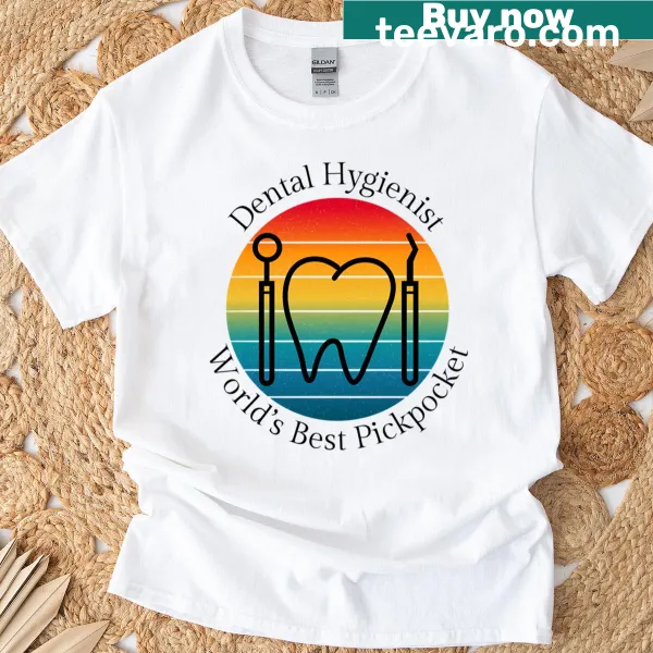 Dental Hygienist Pickpocket T-shirt in bold black letters