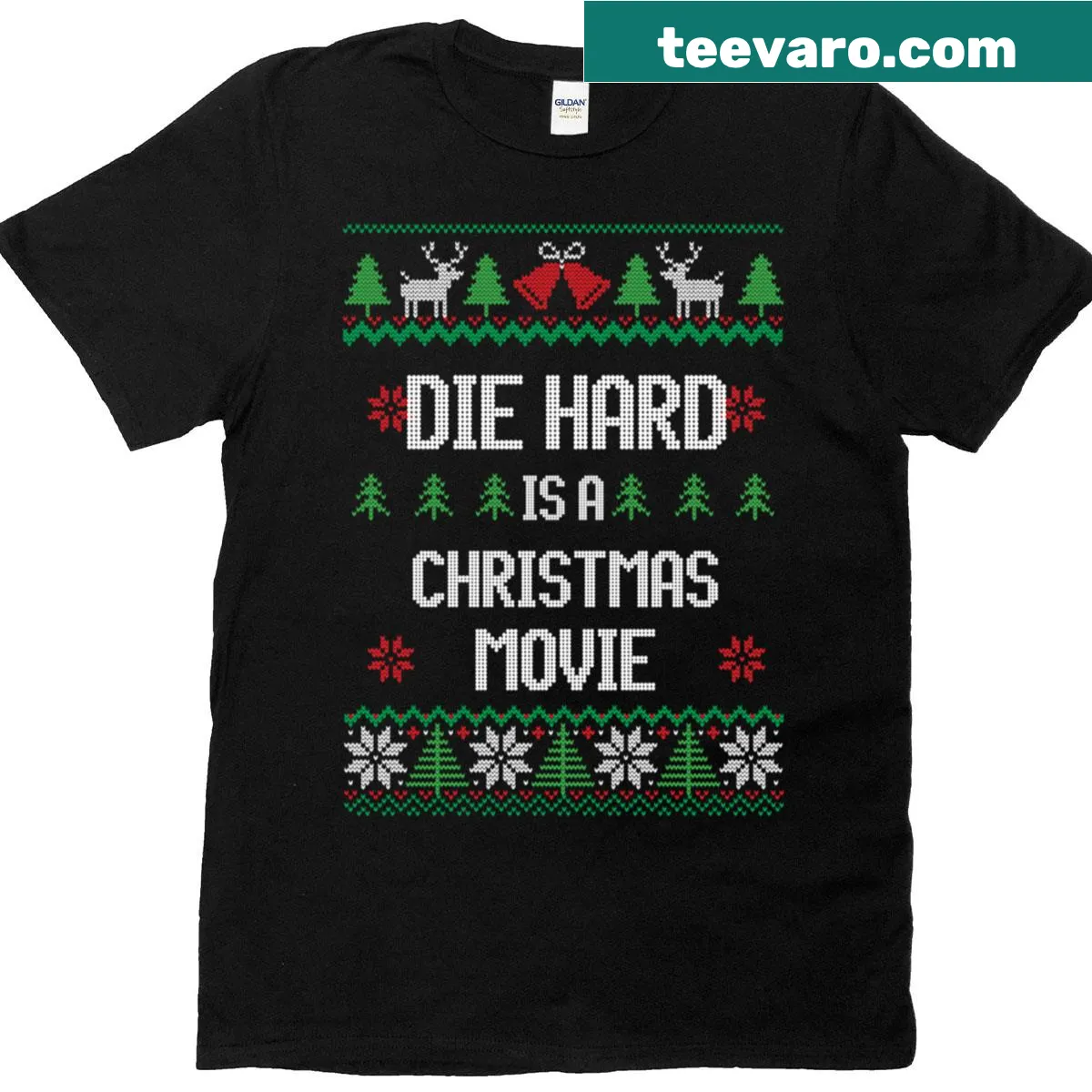 T-shirt declaring 'Die Hard Is A Christmas Movie' for fans — on a men's t-shirt