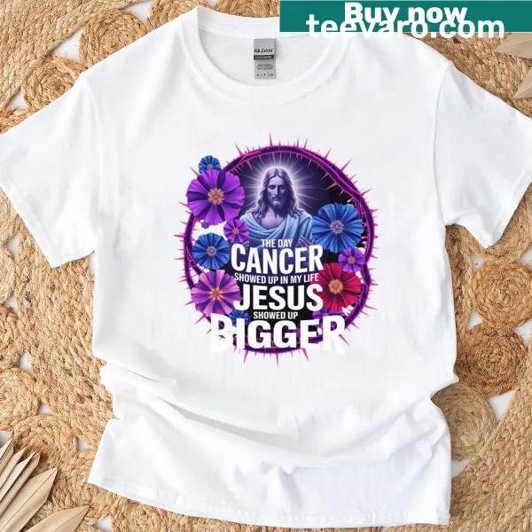 Inspirational typographic design promoting faith and cancer victory