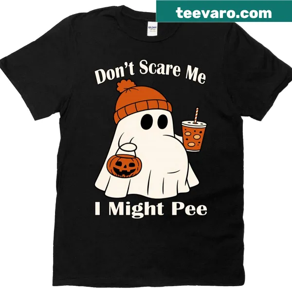 Funny pregnant Halloween T-shirt with ghost graphic