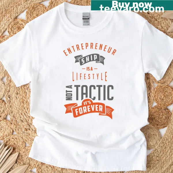 Bold typographic design celebrating entrepreneurship on a tee