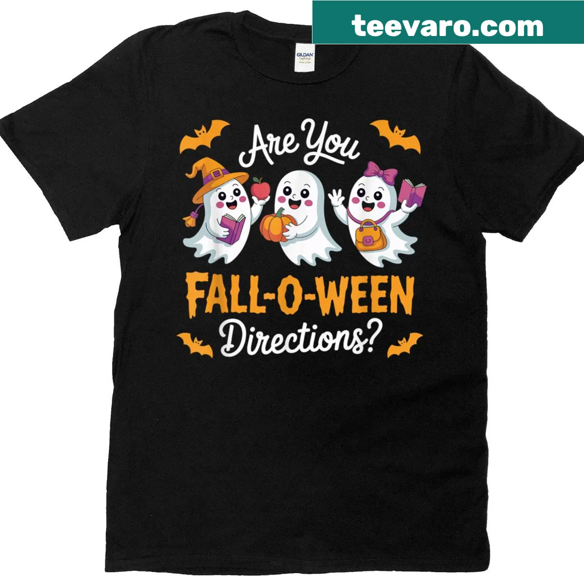 Funny Halloween teacher T-shirt with ghost graphic and joke — on a men's t-shirt
