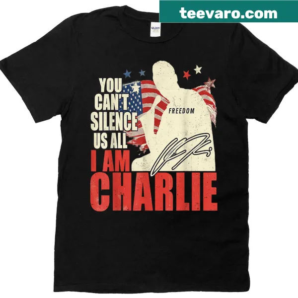 Patriotic tee with 'You Can't Silence Us All' text