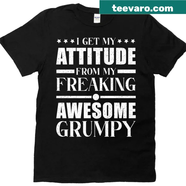 Funny premium T-shirt with grumpy attitude text design