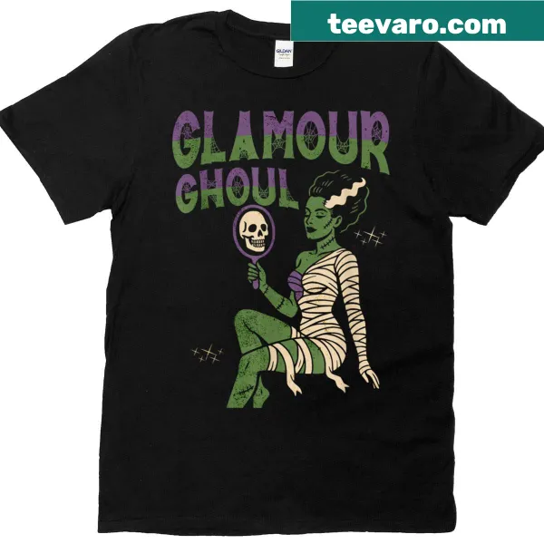 Vintage-style t-shirt featuring a glamorous Bride Frankenstein design