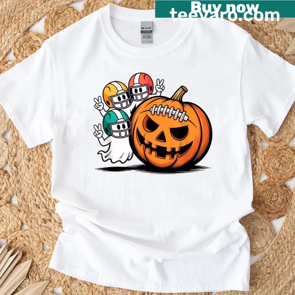 Funny Halloween t-shirt with pumpkins and 'Spooky Boos' text