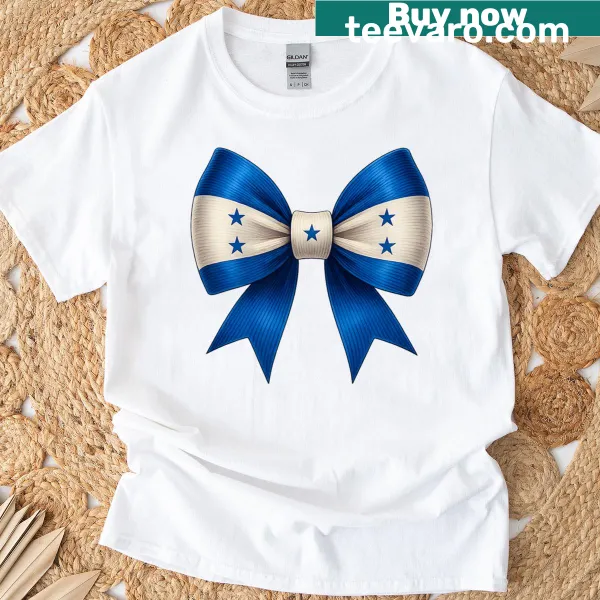 Honduras flag graphic with bow for women