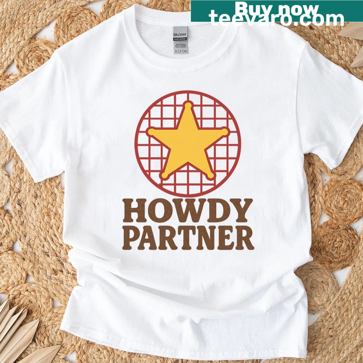Sheriff badge graphic t-shirt inspired by Disneybounding — on a men's t-shirt