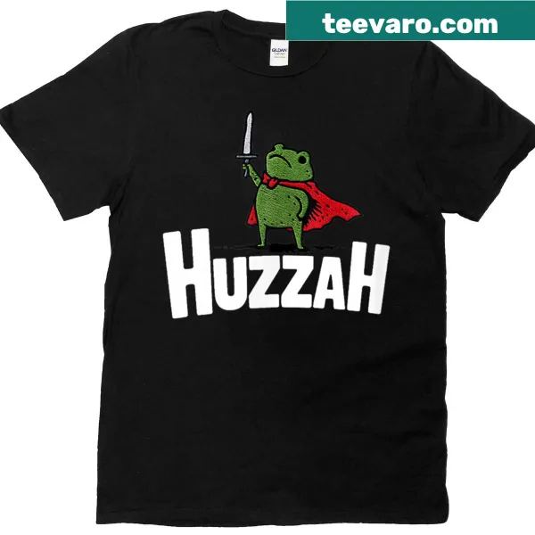 Funny frog knight graphic with sword on T-shirt