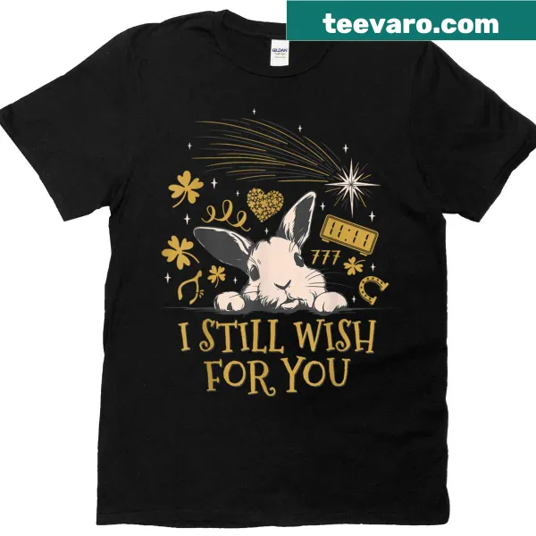Lucky rabbit and stars design on I Still Wish For You T-shirt