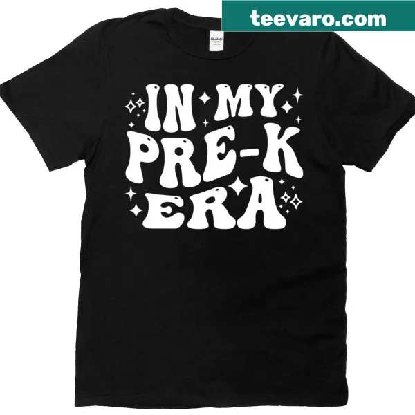 T-shirt celebrating preschool teachers with playful text and design