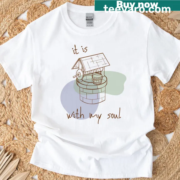 Typography shirt featuring the phrase 'It Is Well' for a calming message.