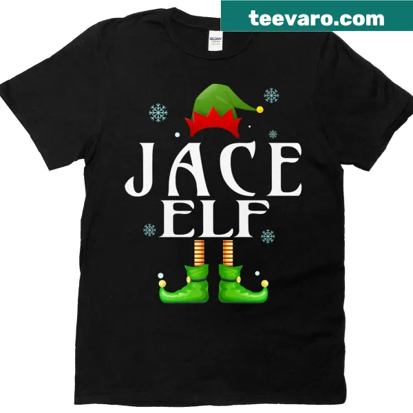 Funny Christmas T-shirt featuring a whimsical elf illustration