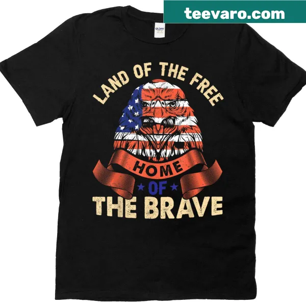 Vintage T-shirt displaying 'Land Of The Free Home Of The Brave' text