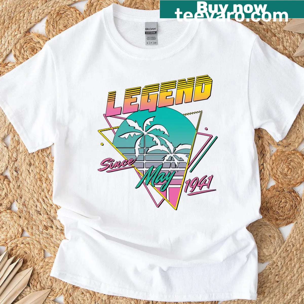T-shirt with text 'Legend Since May 1941' — on a men's t-shirt