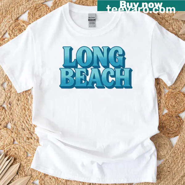 Bold text Long Beach T-shirt design