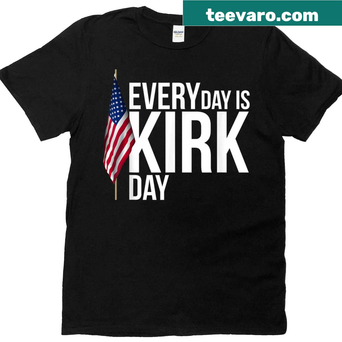 Hand-lettered 'September Kirk Day' T-shirt for moms — on a men's t-shirt