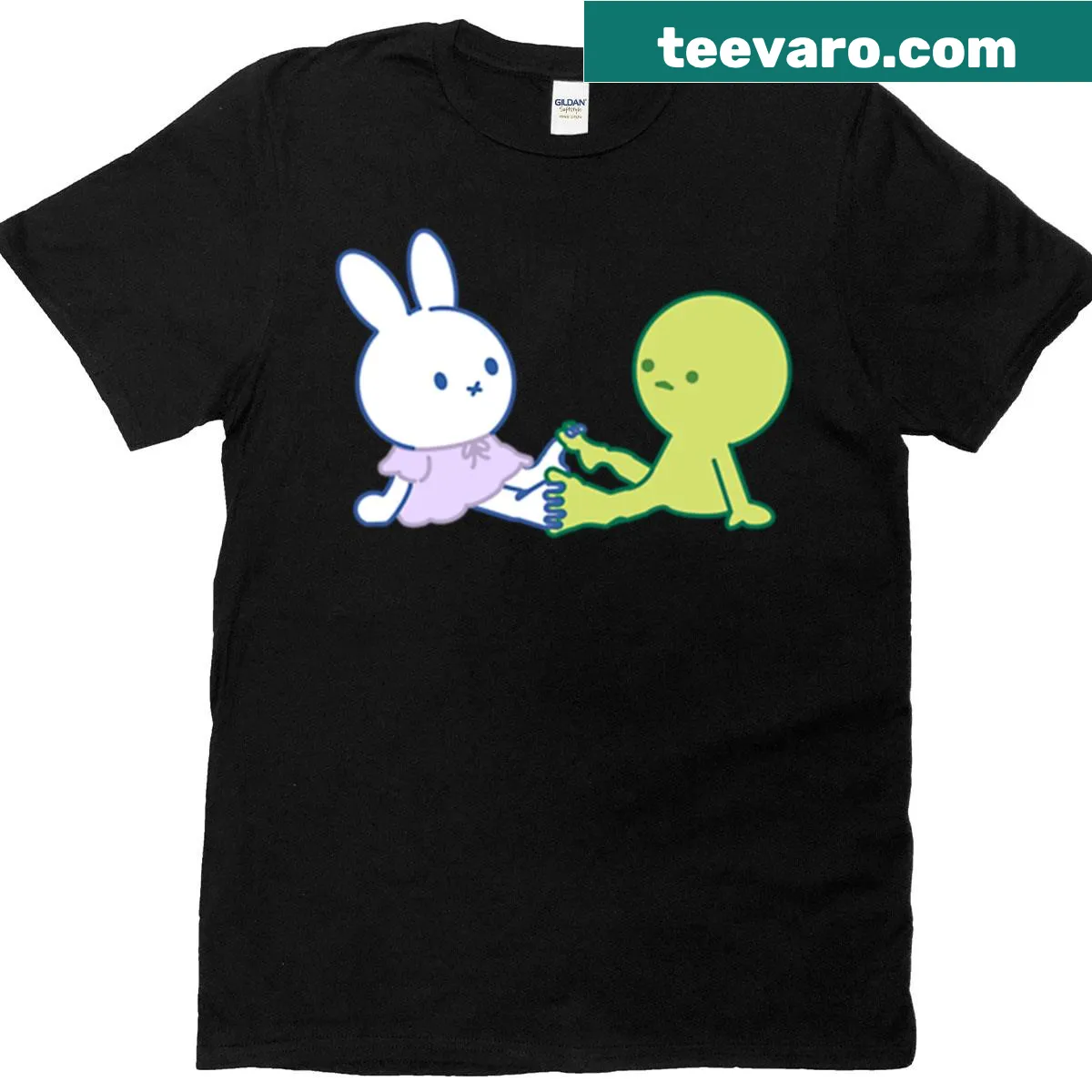Adorable Miffy Smiski t-shirt featuring a cute design of holding toes — on a men's t-shirt