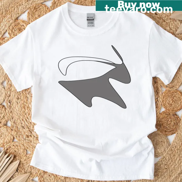 Silhouette of a mountain goat on a t-shirt design