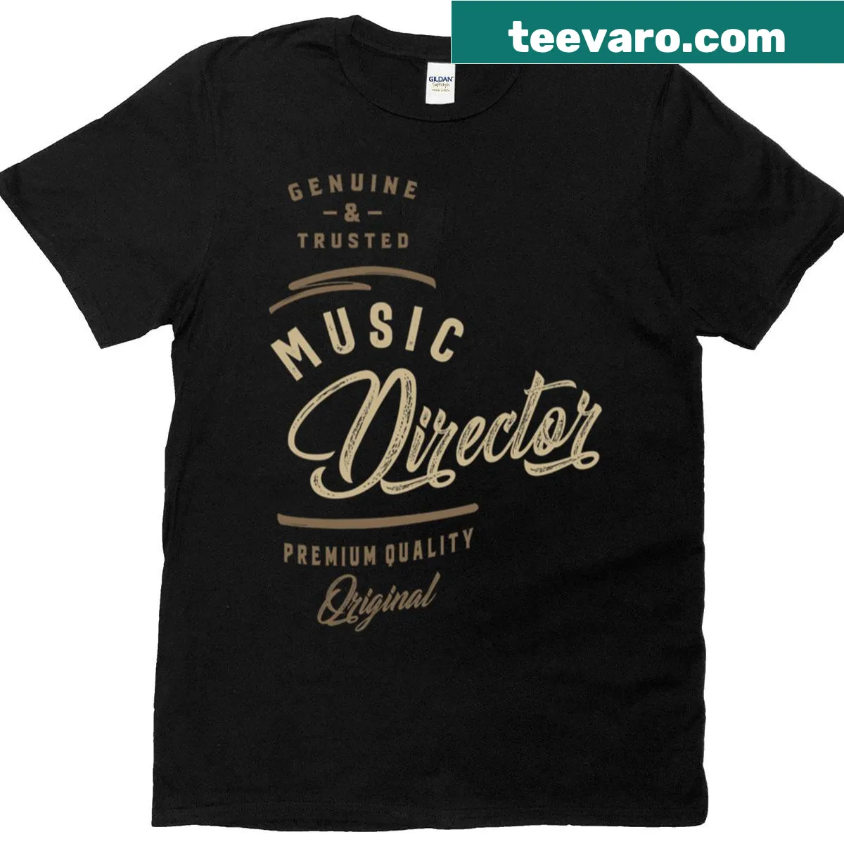 T-shirt with 'Music Director' text for music professionals — on a men's t-shirt