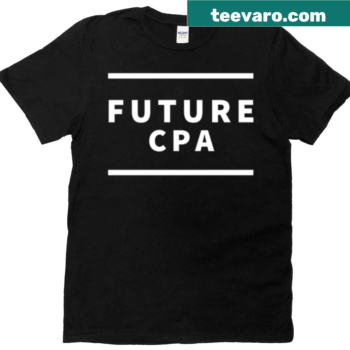 Motivational t-shirt for aspiring CPAs with inspiring message — on a men's t-shirt