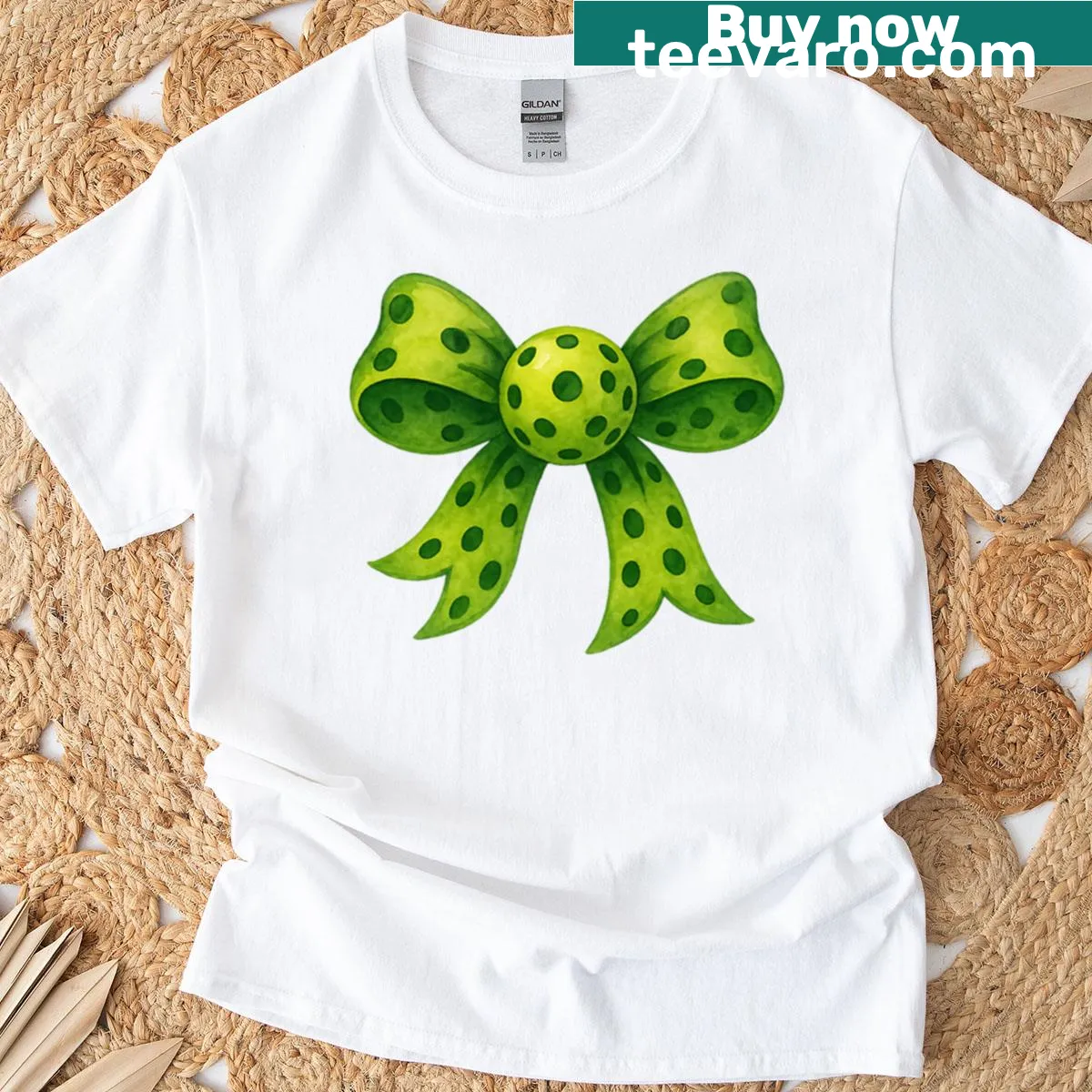Mothers Day T-shirt featuring a pickleball and ribbon design — on a men's t-shirt