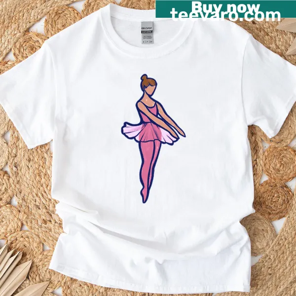 Cute T-shirt with ballerina graphic for kids