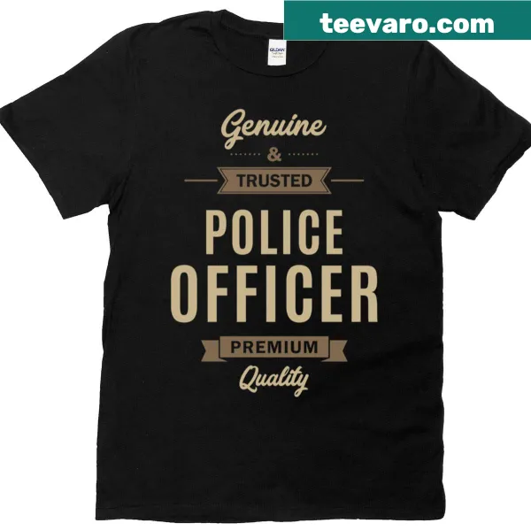 Bold badge emblem design for police officers on T-shirt