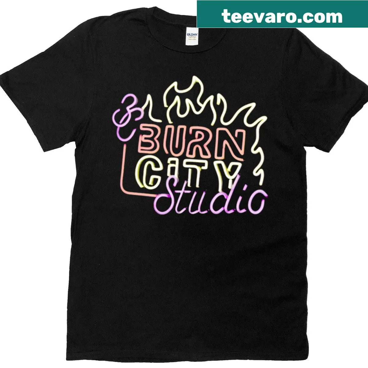 T-shirt with the phrase 'Real Artist Perform Here' in bold typography — on a men's t-shirt