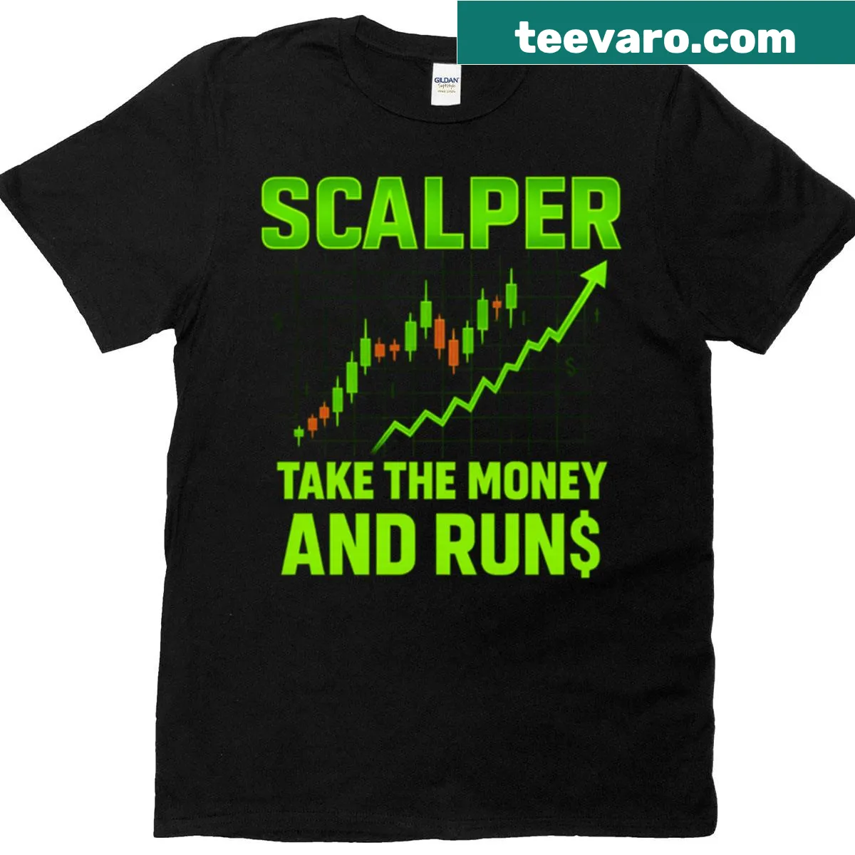 T-shirt featuring the phrase 'Scalper Ambition' in bold text. — on a men's t-shirt