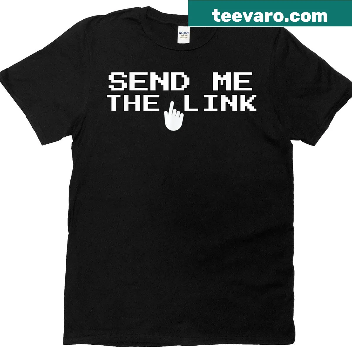 Funny internet meme quote T-shirt with Send Me The Link phrase — on a men's t-shirt