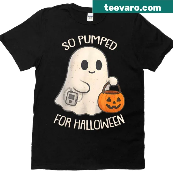 Cute ghost graphic T-shirt for Halloween with diabetes awareness message