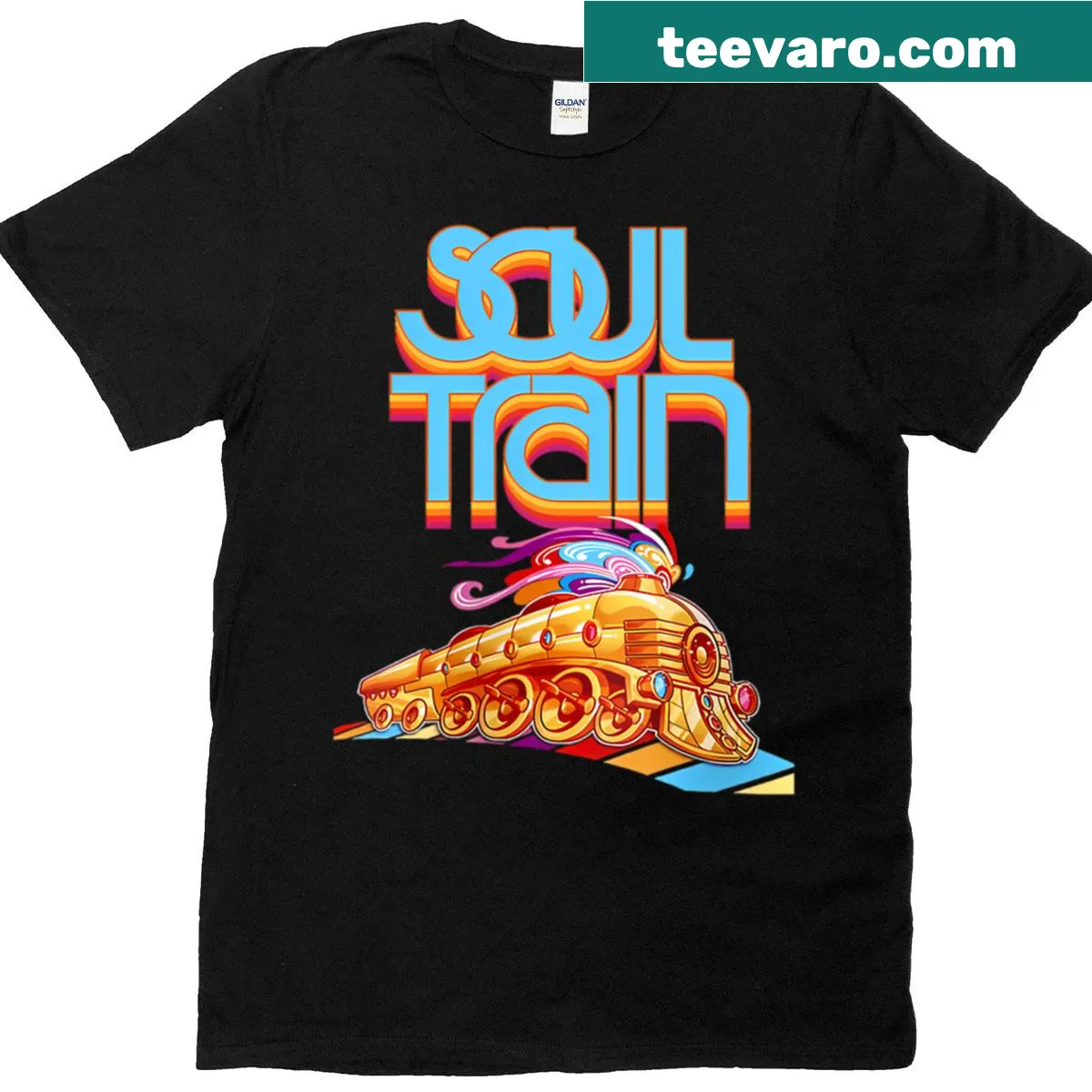Joyful dancers celebrating boogie in an energetic design — on a men's t-shirt