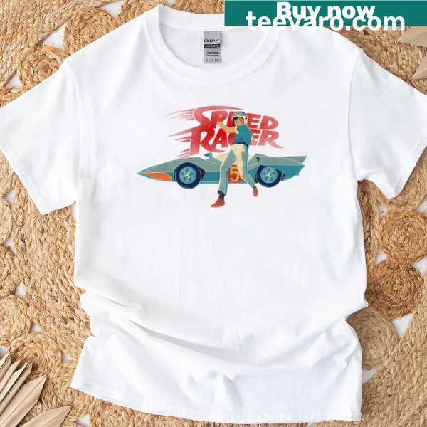 Retro Speed Racer t-shirt featuring classic 70s imagery