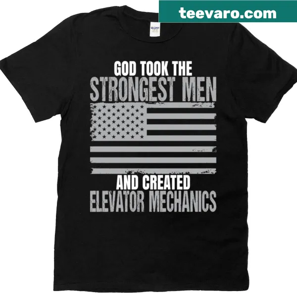 Proud typography T-shirt for elevator mechanics with a strong message