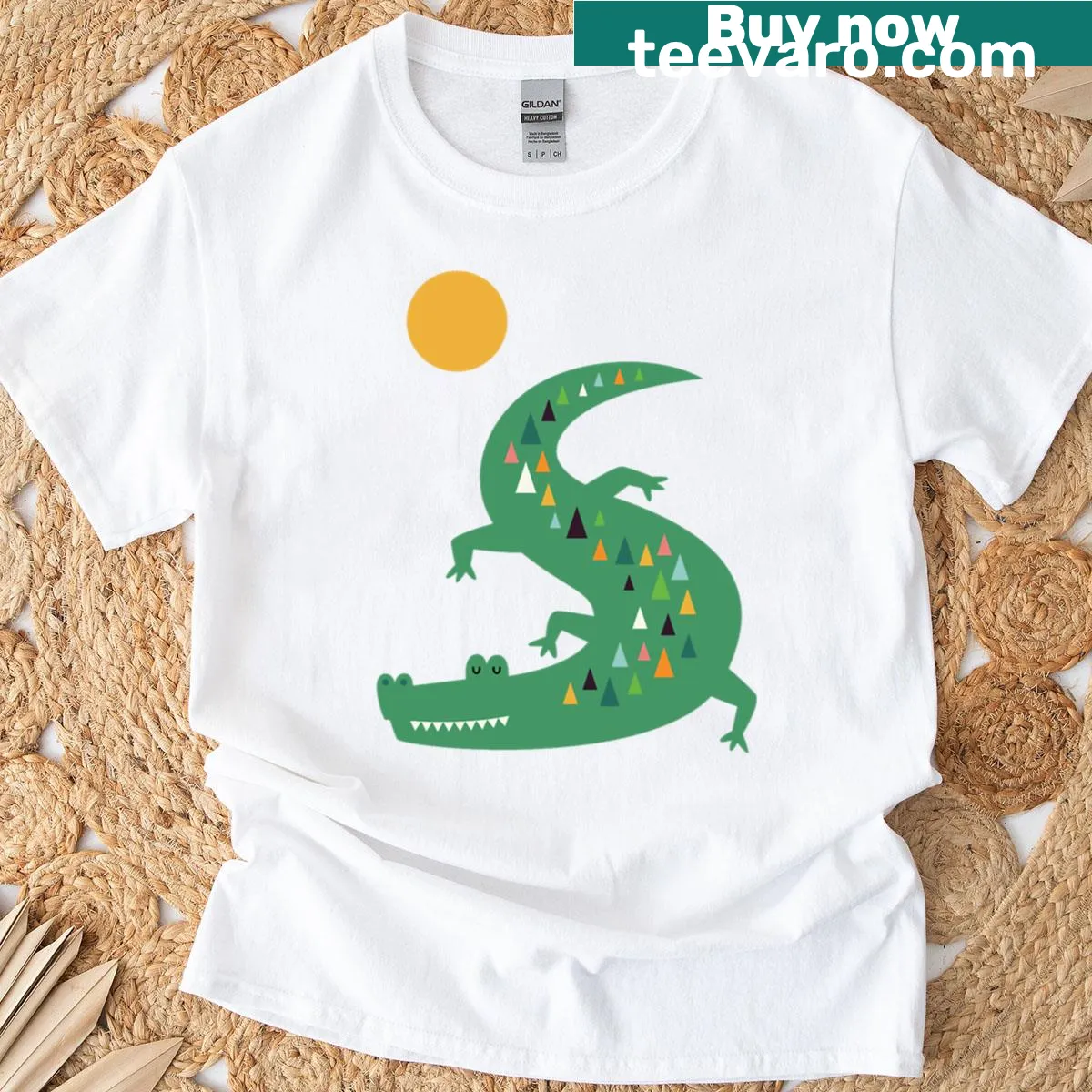 Retro Halloween T-shirt with ghost, cat, and pumpkin illustration — on a men's t-shirt