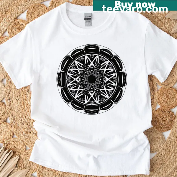 Artistic T-shirt featuring the human eye and symbolism.