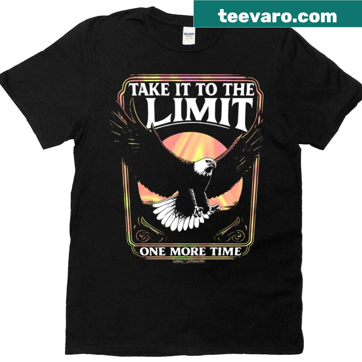 Inspirational typography design with 'Take It To The Limit' — on a men's t-shirt