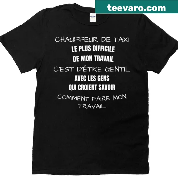 Taxi Driver T-shirt with bold text design