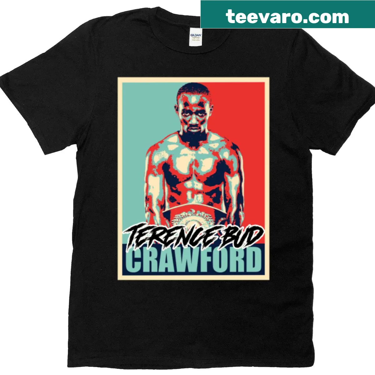 T-shirt featuring Terence Crawford graphic for boxing fans — on a men's t-shirt