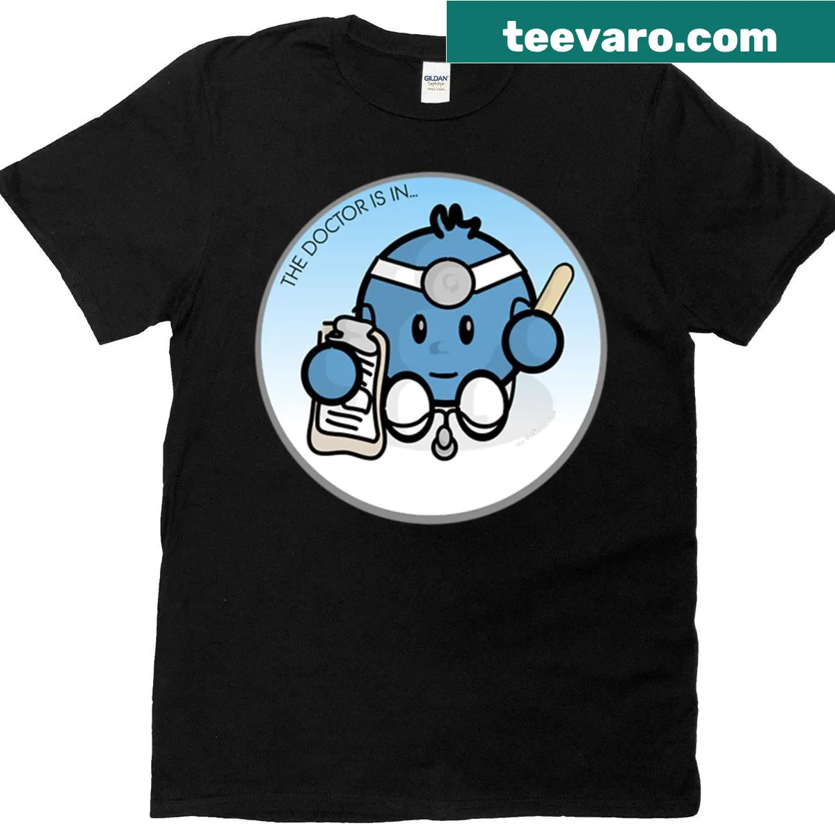 Inspirational t-shirt with 'The Doctor Is In' text — on a men's t-shirt
