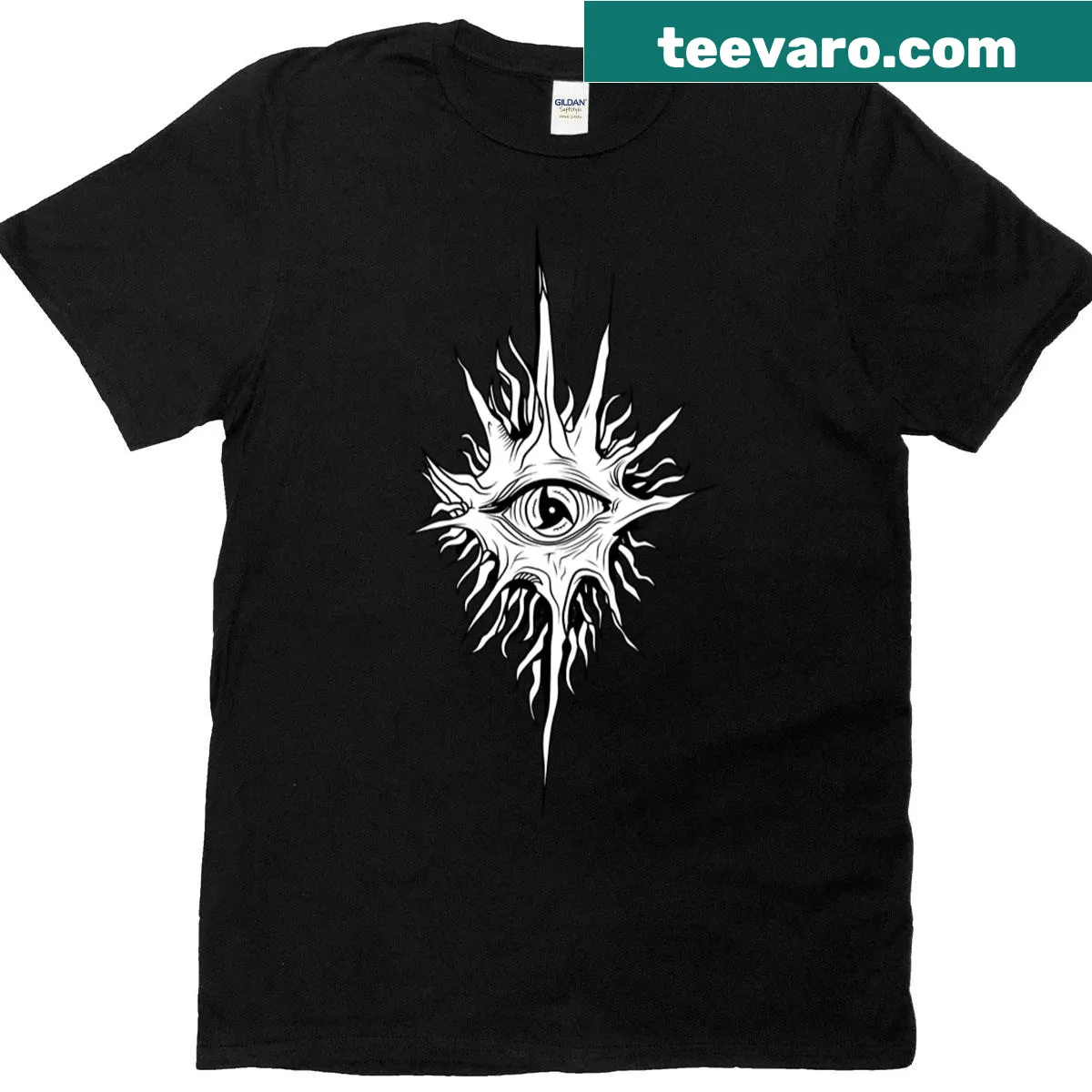 T-shirt with The Most Powerful Eye text promoting insight and perception — on a men's t-shirt
