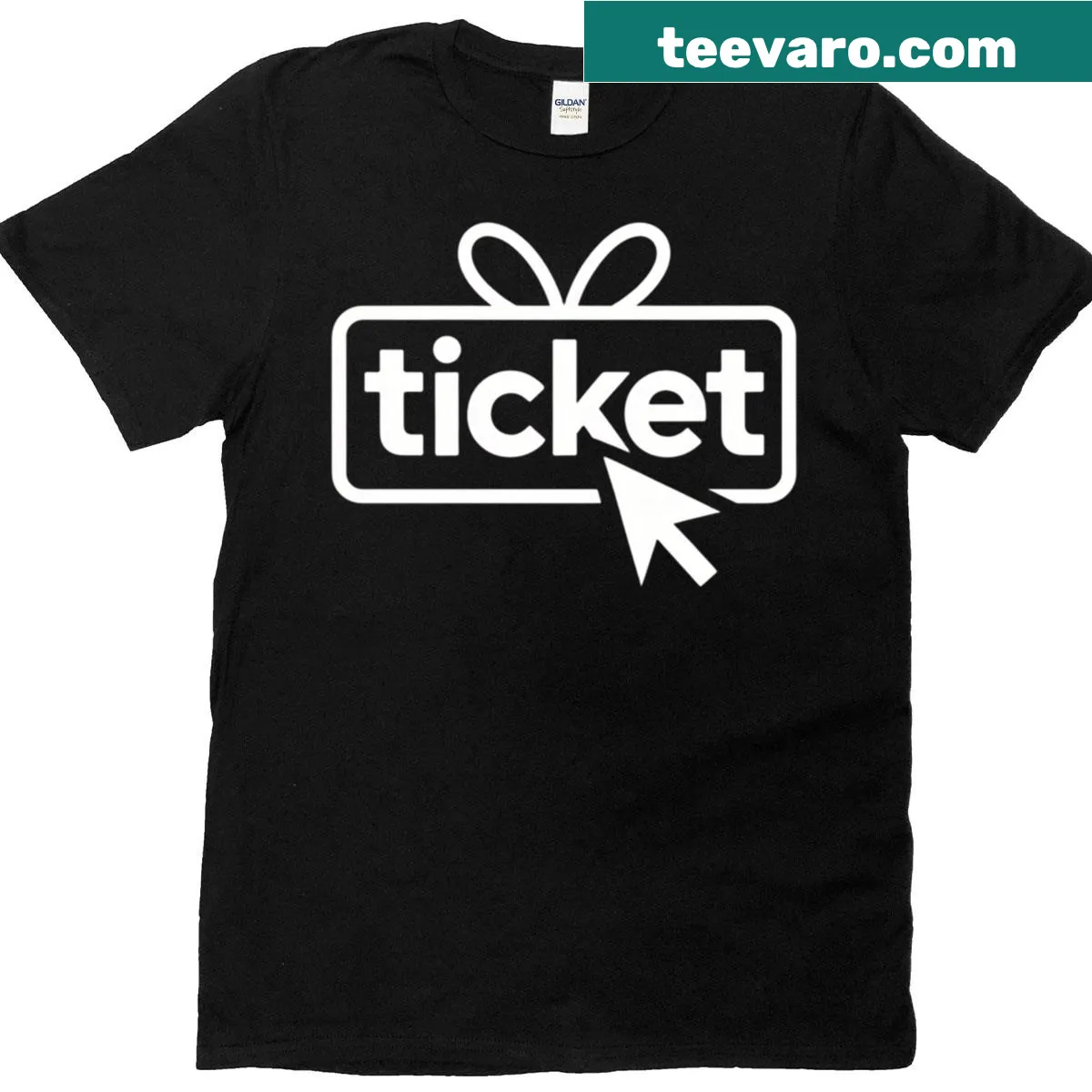 Ticket Icon Simple Minimalist Event Design T-shirt with clean graphic — on a men's t-shirt