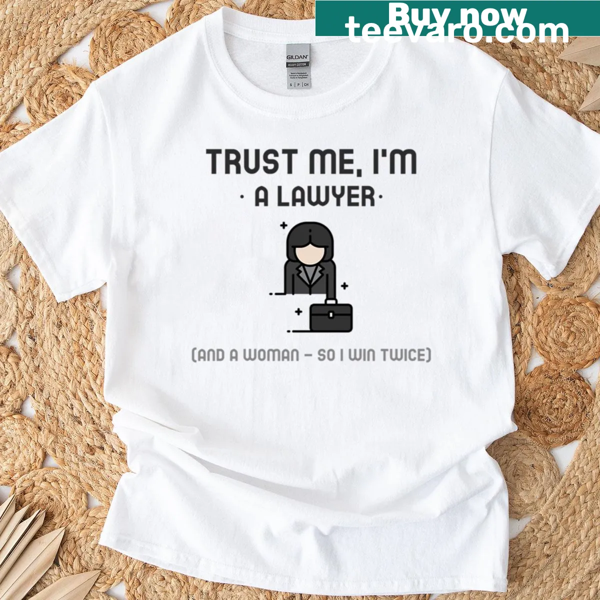 Humorous lawyer T-shirt with a clever saying — on a men's t-shirt