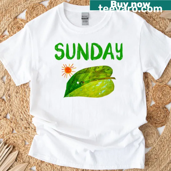 Cartoon fruit graphic t-shirt with a humorous Sunday theme