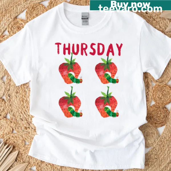 Very Hungry Thursday fruits birthday illustration T-shirt