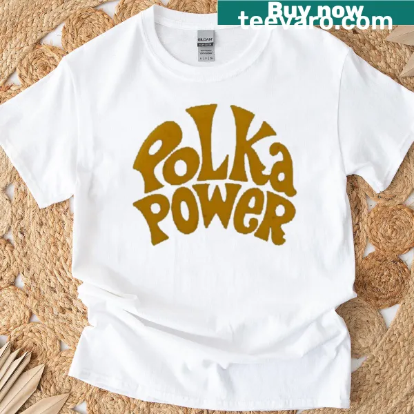 Vintage-style T-shirt featuring a playful polka dot pattern