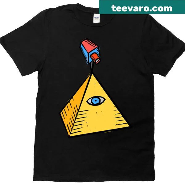 Silhouette of Watcher Pyramid graphic T-shirt